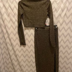 Gold 2pc dress